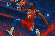 Joel Embiid Scores First Dunk of the Season in 76ers' Win Over Knicks