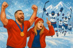 Travis Kelce and Taylor Swift Celebrate USA's Epic Hockey Gold