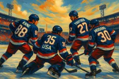 Team USA's DeRosa Gets Good Luck Wishes from Hockey Legend