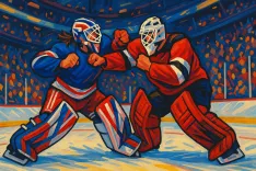 Shesterkin Triumphs in First Goalie Fight as Rangers Beat Devils