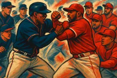 Braves Beat Angels 7-2 but Brawl Between Soler and López Steals