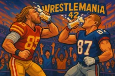 Kittle and Gronk Show Off Skills in Hilarious Beer-Chugging