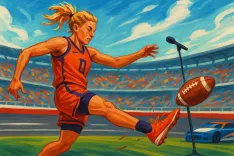 Sophie Cunningham Impresses with Kicking Skills at NASCAR Event